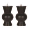 Simplux LED Designer Candle w/4 and 8 Hr Timer (Set of 2) 3.5" x 5.5"H Wax/Plastic (Requires 2 AA Batteries, Not Included)