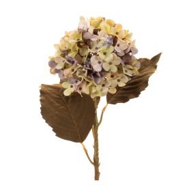 Hydrangea Stem (Set of 6) 21"H Polyester (Color: Green, Purple)