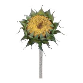 Sunflower Stem (Set of 6) 23.5"H Polyester/Plastic (Color: Yellow, Green)