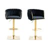 COOLMORE Vintage Bar Stools with Back and Footrest Counter Height Dining Chairs 2PC/SET