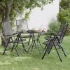 Folding Patio Chairs 4 pcs Expanded Metal Mesh Anthracite