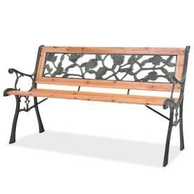 Patio Bench 48" Wood (Color: Brown)