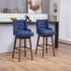 COOLMORE Bar Stools Set of 2 Counter Height Chairs with Footrest for Kitchen