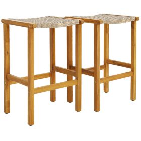 Patio Wood Bar Stools Set of 2/4 (quality: 2)