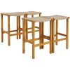 Patio Wood Bar Stools Set of 2/4