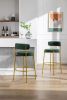 COOLMORE Bar Stools Industrial Pub Barstools with Back and Footrest, Modern Armless Bar Height Stool Chairs Set of 2