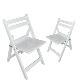 Comfort Leisure Wood Folding Chair(Set of 2),Walnut, 18.1\"x24.8\""x29.5\""" (Material: Soild Wood, Color: White)