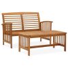 2 Piece Garden Lounge Set Solid Acacia Wood