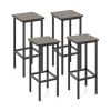 Kitchen & Dining Bar Stools with Metal Legs and Footrest