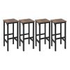 Kitchen & Dining Bar Stools with Metal Legs and Footrest