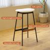 Modern Set of 2 Bar Stools Comfortable & Stylish Counter Height and Bar Height Bar Stools,Soft Fabric Upholstered, Backless for Kitchen