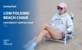 Sunnyfeel Beach Chair, Foldable Camping Chair Beach Chair