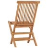 Folding Patio Chairs 4 pcs Solid Teak Wood