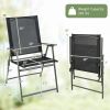 Set of 4 Patio Folding Chair Set with Rustproof Metal Frame