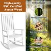 Indoor Outdoor Wooden High Back Rocking Chair