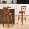 Swivel 30-Inch Bar Height Stool Set of 2 with Footrest