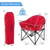 Folding Camping Moon Padded Chair with Carrying Bag