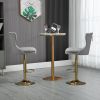 COOLMORE Bar Stools with Back and Footrest Counter Height Dining Chairs 2PC/SET