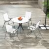 Set of 4 Patio Folding Chair Set with Rustproof Metal Frame