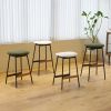 Modern Set of 2 Bar Stools Comfortable & Stylish Counter Height and Bar Height Bar Stools,Soft Fabric Upholstered, Backless for Kitchen