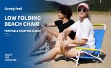 Sunnyfeel Beach Chair, Foldable Camping Chair Beach Chair