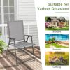 Set of 4 Patio Folding Chair Set with Rustproof Metal Frame