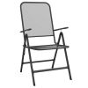 Folding Patio Chairs 4 pcs Expanded Metal Mesh Anthracite