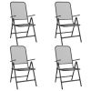 Folding Patio Chairs 4 pcs Expanded Metal Mesh Anthracite