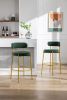 COOLMORE Bar Stools Industrial Pub Barstools with Back and Footrest, Modern Armless Bar Height Stool Chairs Set of 2