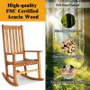 Indoor Outdoor Wooden High Back Rocking Chair