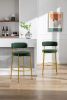 COOLMORE Bar Stools Industrial Pub Barstools with Back and Footrest, Modern Armless Bar Height Stool Chairs Set of 2