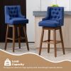 COOLMORE Bar Stools Set of 2 Counter Height Chairs with Footrest for Kitchen