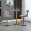 COOLMORE Bar Stools with Back and Footrest Counter Height Dining Chairs 2PC/SET