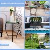 Modern Stylish Design Outdoor Indoor Steel Accent Plant Stand Cobalt Table