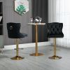 COOLMORE Bar Stools with Back and Footrest Counter Height Dining Chairs 2PC/SET