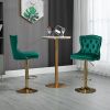 COOLMORE Bar Stools with Back and Footrest Counter Height Dining Chairs 2PC/SET