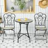 Patio Pool And Garden Lawn Mosaic Floral Pattern Bistro Round Table