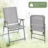 Set of 4 Patio Folding Chair Set with Rustproof Metal Frame