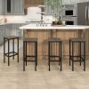 Kitchen & Dining Bar Stools with Metal Legs and Footrest