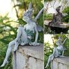 Resin Sitting Fairy Outdoor Garden Ornament