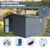 Backyard Storage Shed 11' x 12.5' with Galvanized Steel Frame & Windows