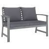 4 Piece Garden Lounge Set with Cushions Solid Acacia Wood