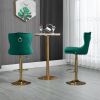 COOLMORE Bar Stools with Back and Footrest Counter Height Dining Chairs 2PC/SET