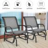 Outdoor Single Swing Glider Rocking Chair with Armrest