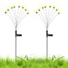 2Pcs Solar Firefly Lights Swaying Decorative Pathway Stake Lamp IP65 Waterproof Landscape Patio Yard Night Light