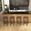 Kitchen & Dining Bar Stools with Metal Legs and Footrest