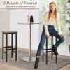 Kitchen & Dining Bar Stools with Metal Legs and Footrest